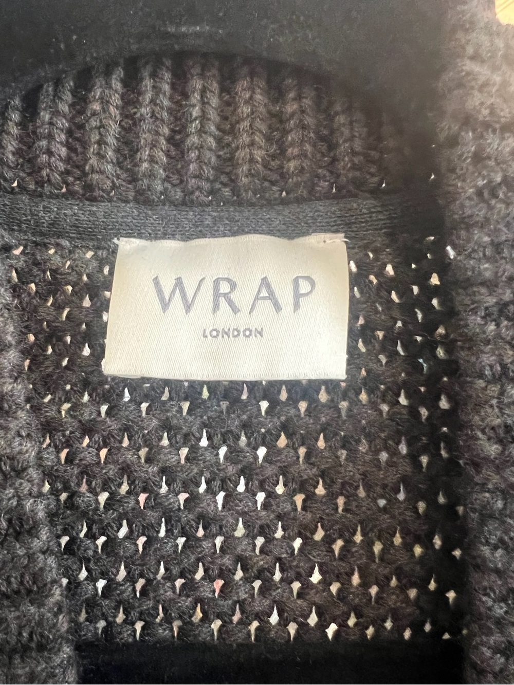 Wrap London Charcoal Knit Button-Front Cardigan - Picture 3 of 4
